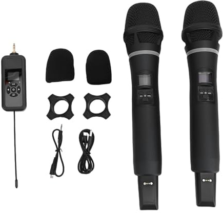 ZenithAur METODO microfonico wireless tecnologia di registrazione HD e microfoni da 2200mAh, un METODO a doppio microfono per smartphone, karaoke familiare e streaming live