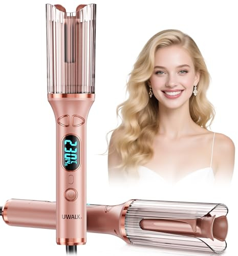 Boucleur a Cheveux Automatique Boucler: 25mm Fer a Boucler Automatique avec 14 Niveaux de Température et 5 Minuteries - Beach Waves Fer à Friser Long Cheveux avec Écran LED, Protection Anti-Brûlure