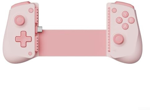 Controller di gioco regolabile compatibile con smartphone Android e iOS per un comodo gioco esteso (rosa)