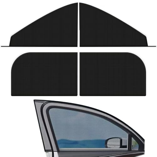 4 Piezas Parasol Coche Lateral Ventanas Delanteras y Traseras