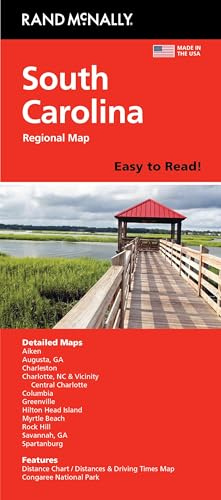 Rand McNally Easy to Read: South Carolina State Map