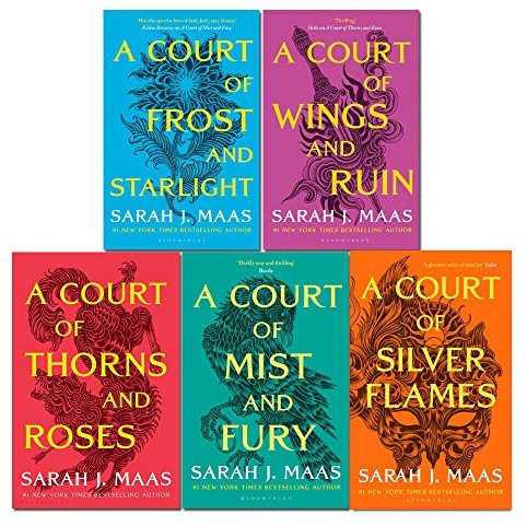 A Court of Thorns and Roses Series 5 Books Collection Set by Sarah J. Maas (A Court of Thorns and Roses, A Court of Mist and Fury, A Court of Wings and Ruin, A Court of Frost and Starlight & MORE!)