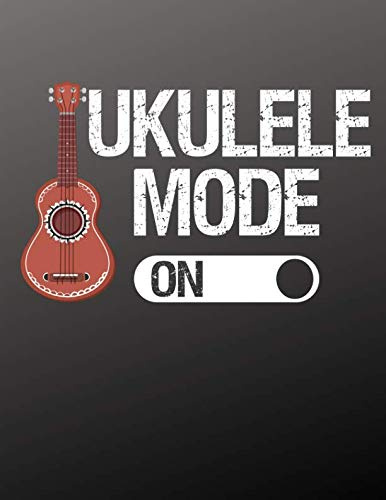 Ukulele Mode On: Ukulele Mode On: Notenheft Blanko A4 100 Seiten | 8 Systeme mit vierer Tabs | Für Ukulele Musiker und Komponisten |