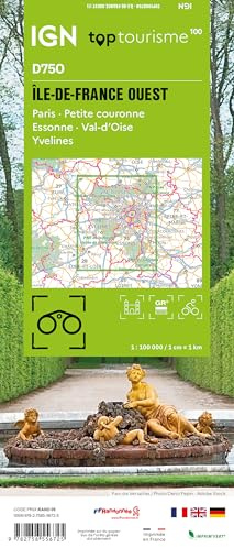 T100D75O Île-de-France Ouest: ÎLE-DE-FRANCE OUEST - PARIS - PETITE COURONNE - ESSONNE - VAL-D'OISE - YVELINES (TOP 100)