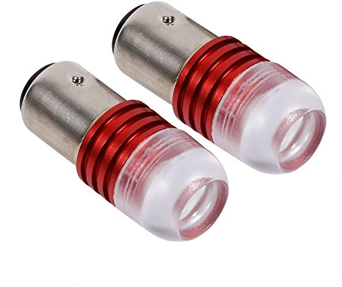 Qiilu 2Pcs Rouge Lampes Stroboscopique Clignotant LED Ampoules Pour Les Lumières De Frein De Queue De Voiture
