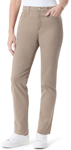 Gloria Vanderbilt Women's Amanda Classic High Rise Tapered Jean Standard, Hazelnut, 8