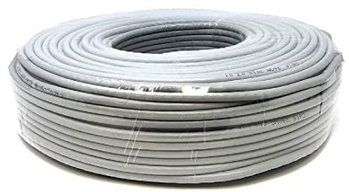 Vsnetwork - Cable de Red 50 MT FTP CAT6 blindado CCA RJ45, Bobina de Red Gigabit 10/100/1000 Mbps, LAN ADSL Ethernet, Color Gris