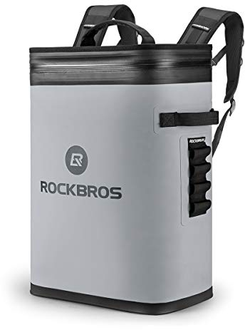 ROCKBROS Kühltasche Rucksack 20L (36-Cans) Picknicktasche Isolierte Kühlbox Wasserdicht Kühler Haltbar für Outdoor, Camping, Angeln, Picknick, Reise