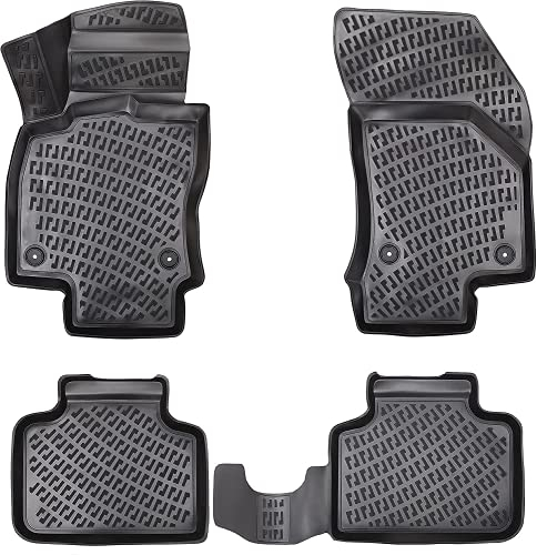 ELMASLINE 3D Gummimatten Set für Dacia Duster 1. Gen. 2010-2017 | 4x2 | Extra hoher 5cm Rand | Zubehör Fußmatten