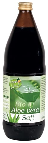 KOPP Vital® Bio-Aloe-Vera-Saft, 1 Liter, 100% Direktsaft | Bio-Qualität, Naturtrüber Frischpflanzensaft, Hoher Aloverose-Gehalt