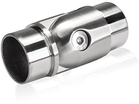 PRIOstahl Gelenkverbinder stellbar Verbinder mit Gelenk 90° Rohrsteckwinkel Rohrverbinder Verbindungsstück x 1 Stück Ø 42,4 mm für Rundrohr Handlauf Geländer Rohr Rostfrei aus Edelstahl V2A