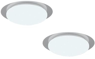 meineWunschleuchte 2er Set Deckenleuchten mit RGB und Fernbedienung, Feuchtraumgeeignet, Ø 35cm