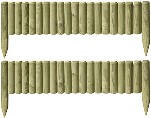 2 Beetbegrenzungen 100 cm Zaunhöhe 20 cm Breite 5 cm (Beetbegrenzung)
