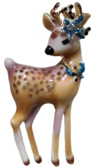 Reh Brosche - Niedliche Elch Hirsch Anstecknadel klein 4,5cm