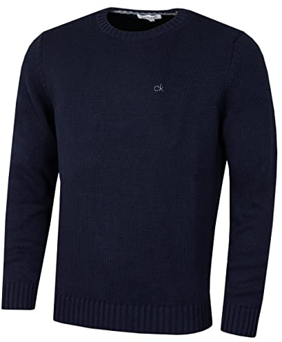 Calvin Klein Mens Campus Crew Neck Sweater - Navy - L