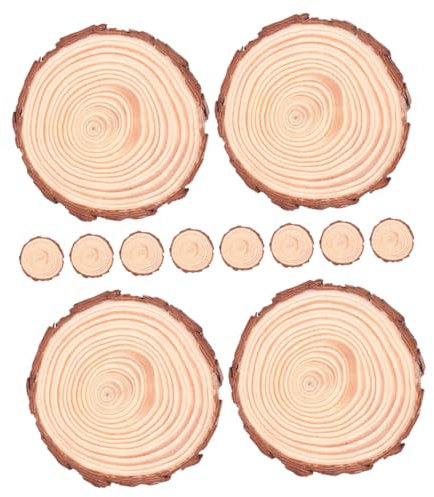 DECHOUS 12stücke Runde Naturholzscheiben Zum Bemalen Unbemalte Holzbastelscheiben Runde Holzuntersetzer Aus Unbehandeltem Holz Für Tischdekorationen Und Bastelzubehör
