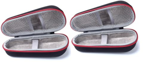 Angoily 2stücke Reiseetui Für Elektrorasierer Robuste Schutztasche Platz Für Ladegerät Und Kabel Für Reisen Und Unterwegs Für Verschiedene Modelle Geeignet Schwarz