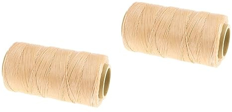 SHINEOFI 2piezas Hilo Encerado Para Costura De Cuero Línea Plana De Coser Color Amarillo Nº Para Manualidades Reparación De Zapatos y Proyectos De Cuero