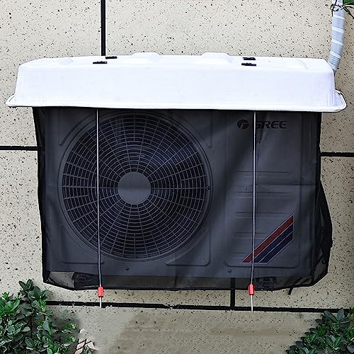 AC Cover Mesh Schutz für Mini Split/Wärmepumpe/Kondensator - Außenfenstereinheit Regen Schnee Baldachin - Klimaanlage Kompressor Abdeckung - Wetterfest