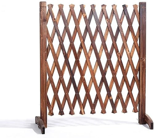 ELzEy Zaun aus Holz/Teleskop-Geländer/Zaungitter-Dekoration/Gartenzaun im Freien/Haustierzaun (90 cm)