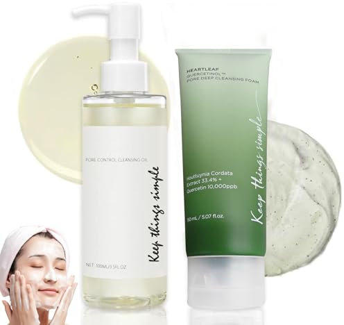 Bettinay 100 ml Cleansing Oil and 150 ml Cleansing Foam for Daily Makeup Use Deep Cleans Pores for All Skin Types