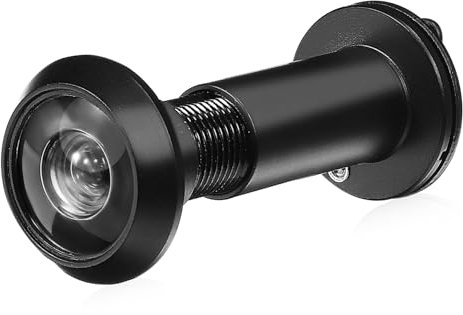 AUTSUPPL Wide Angle Door Viewer Peephole 220° View Stainless Steel Front Door Privacy Cover Security for Home Entry