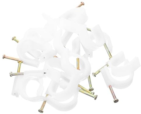 Gadpiparty Graffetta Per Cavi in ​​materiale Pe Versatile 50 Clip Per Cavi Coassiali Elemento Di Fissaggio Per Prolunga Morsetto A Sgancio Rapido