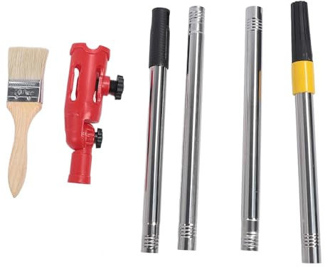 Multi-Angle Paint Brush Extender, Paint Edger Brush Extension Pole, Rotating Head Handheld Painting Brush Holder Tool Attachment for Scraper Roller Ceilings Corners Edges