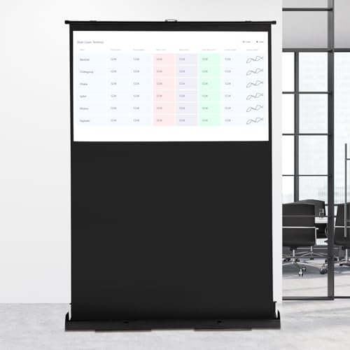 Pull-up - Pantalla de proyección para suelo independiente, pantalla de proyección portátil, pantalla de proyección de suelo, compatible con 4K, 8K Ultra HD y Active 3D/HDR Entertainment