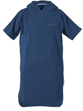 TOM TAILOR Junior Surf Poncho, 116-134cm, 100% Baumwolle/Frottier, UNI Blau (Dark Navy)