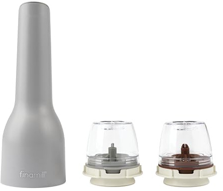 FinaMill GP813437-111STO USB Spice Grinder Set, Plastic, Stone Grey