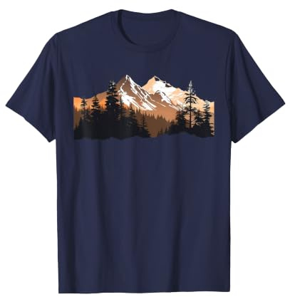 Montagnes Alpes dans la forêt avec des arbres Nature les montagnes T-Shirt