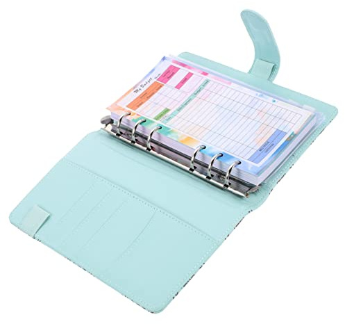 jojofuny 1 Satz Portables Haushaltsbuch Budget Planer mit Wochen Monats und Budgetblättern Reißverschluss Taschen und Sticker für Einfache Finanzplanung