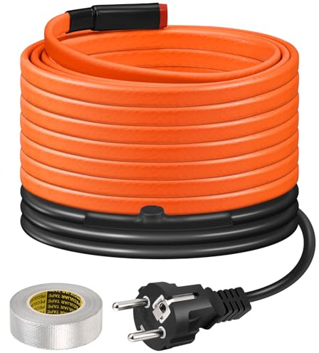 BDDFOTO Cables Térmicos Para Tuberías 25 W/m, Anticongelante Para Techo y Canalón, 7 m