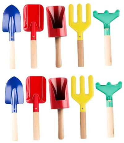 TOYANDONA 3 Ensembles Outils De Jardinage Pelle À Fleurs Fourche De Plantation Et Râteaux pour Accessoires De Jardinage Durables Et Pratiques 5 Pièces * 3