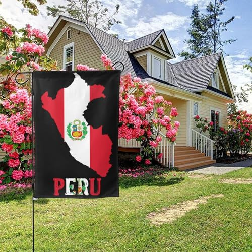 Bandera de Perú de doble cara, 28 x 40 pulgadas, para decoración de exteriores