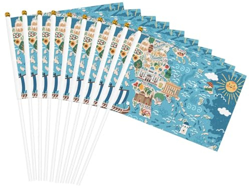 Drapeau léger imprimé carte de la Grèce pratique Décoration intérieure ou extérieure événements fêtes