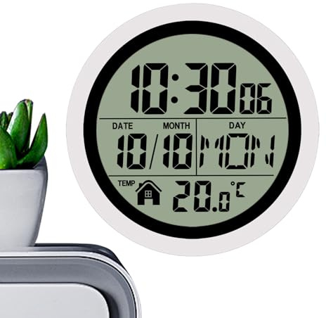 Reloj de baño - Cuarto de baño, ventosas, Reloj de Ducha, Funciona con batería, Fecha de Temperatura Displaablab