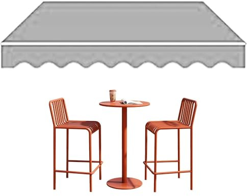 Tenda da sole retrattile da 245 x 200 cm, impermeabile, per esterni, per terrazza e portico, protezione dai raggi UV e facile installazione