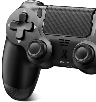 Renifan Wireless Controller, Controller Wireless for Pro/Slim/PC, Bluetooth Gamepad Joystick with Dual Vibration Touch Panel 3.5mm Audio Jack Six-Axis, Black