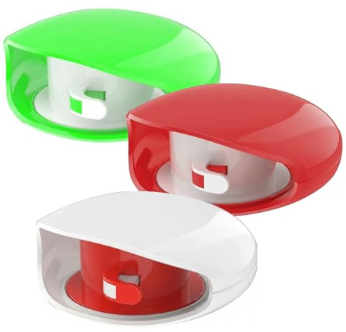 YIXANNX Avvolgicavo per cavi telefonici da 3 pezzi, soluzione di archiviazione di facile accesso, ABS alto, Bianco rosso verde