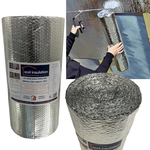 600mm x 20m, LOFT Insulation, Endless Other Applications, Thermal Aluminium Foil, Reflective & Radiant Barrier