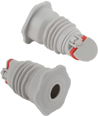 2 Pièces Joints de Tuyau de Vidange pour Machine à Laver 50-55mm, Clapet Anti Odeur PVC 50, Silicone Étanche, Couvercle de Scellage Automatique, Protection Contre Odeurs et Objets Étrangers