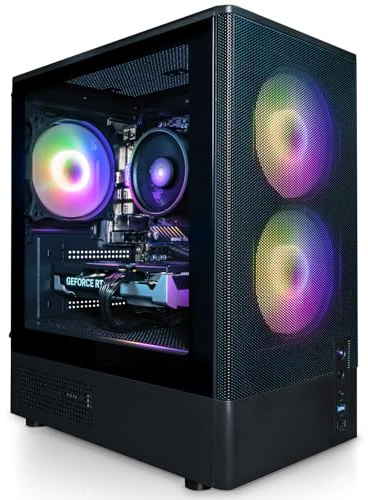 ADMI Gaming PC, AMD Ryzen 5 5500, Radeon RX 9060 8GB, 16GB DDR4, 1TB NVMe, WiFi, F3 RGB Case (Black), Windows 11