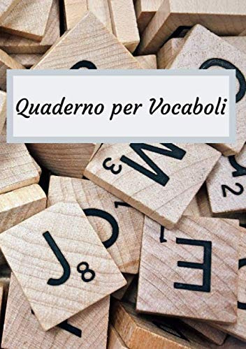 Quaderno per Vocaboli: A5, 2500 parole, 110 pagine, foderato, 2 colonne, pagine alfabetizzate