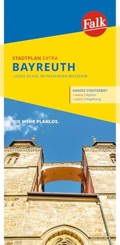 Falk Stadtplan Extra Bayreuth 1:15.000: mit Ortsteilen von Blindlach, Eckersdorf
