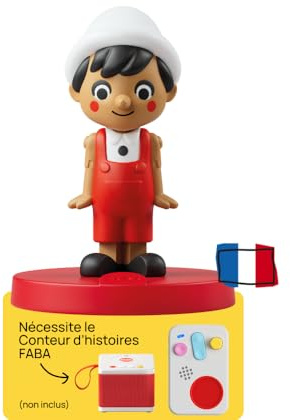 FABA Klangfigur – Die Abenteuer von Pinocchio – Märchen und Klanggeschichten – Spielzeug, Lerninhalt, französische Version, Kinder von 4 – 6 Jahren | Kinder 5-10 Jahre, Märchen und Klanggeschichten, zum Hören mit FABA Geschichtenerzähler und FABA+, Französisch
