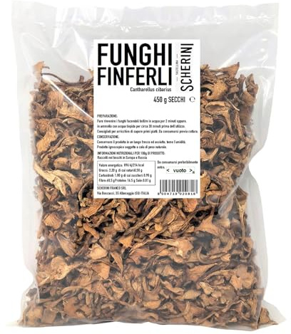 Scherini Valtellina - Feine getrocknete Pfifferling-Pilze für Feinschmecker 450g