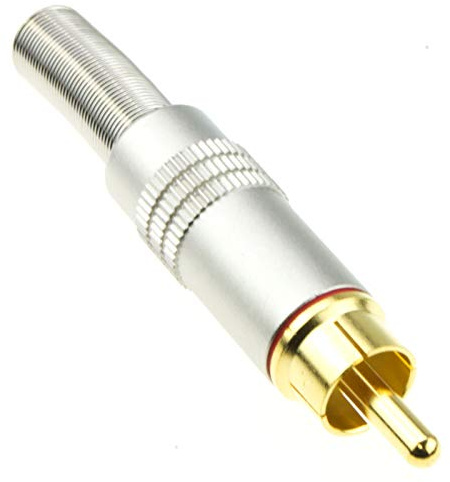 Chinch Cinch Löten Stecker Vergoldeten All-Metal Kontakte Für Audio Kabel Rot