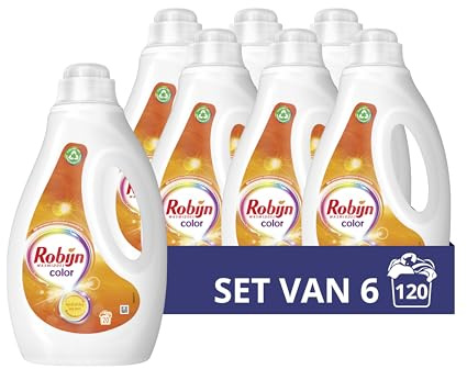 Robijn Color Vloeibaar Wasmiddel - 1 Ltr 20 wasbeurten - Doos 6 flessen